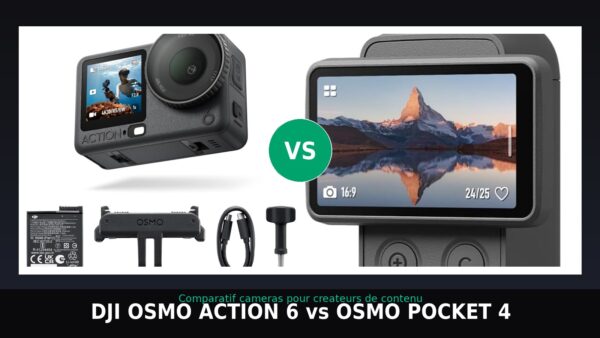 DJI Osmo Action 6 vs Osmo Pocket 4, comparatif camera pour createurs de contenu