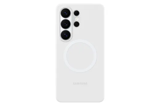 Coque officielle Samsung Silicone Magnet blanche pour Galaxy S26 Ultra