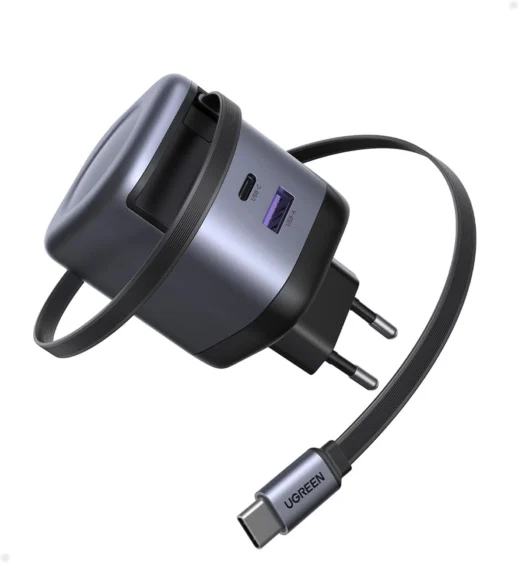 Chargeur UGREEN Nexode 65 W à câble rétractable